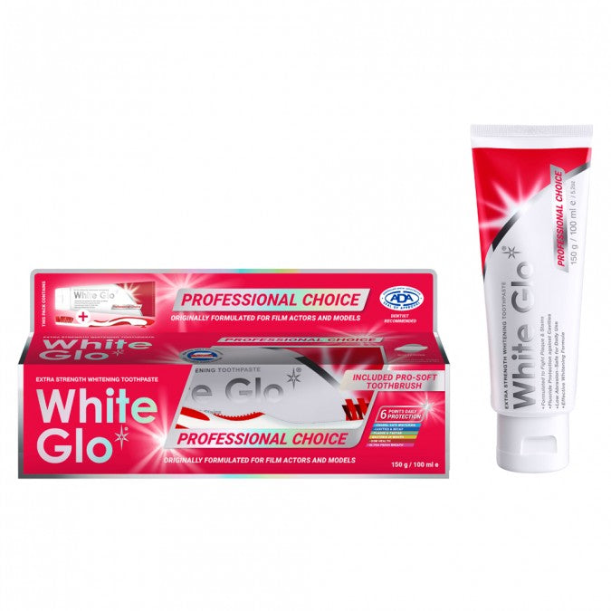 White Glo Professional Choice Whitening Toothpaste 150g (EXP: 30/03/2025)