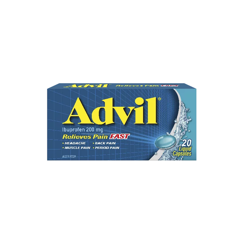 Advil Ibuprofen 200mg 20 Liquid Capsules