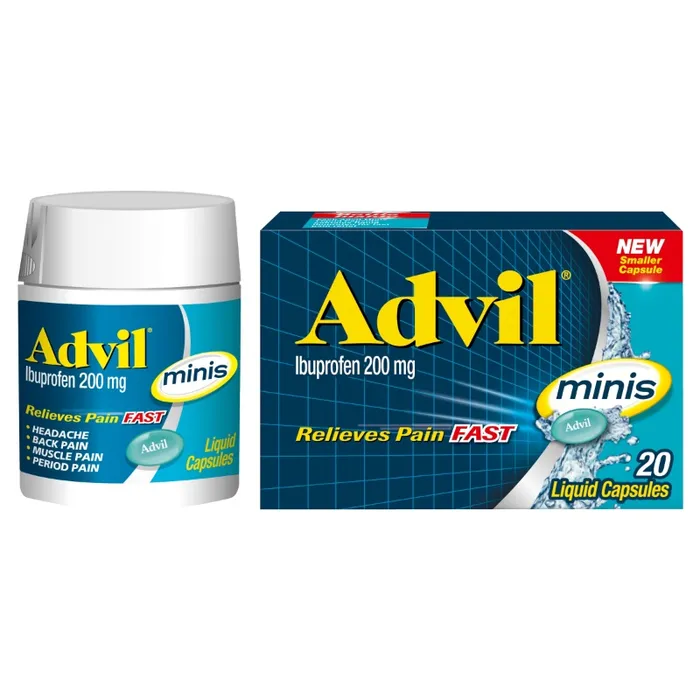 Advil Minis Ibuprofen 200mg 20 Liquid Capsules