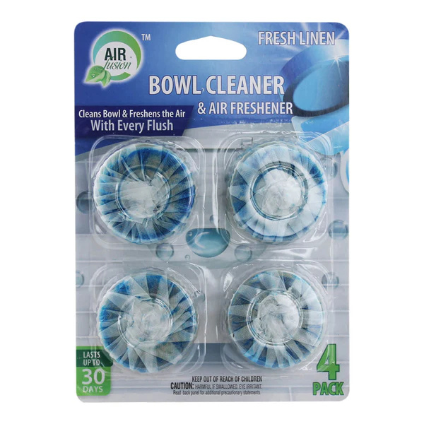 Air Fusion Bowl Cleaner & Freshener Linen 4 Pack