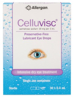 ตาหล่อลื่น Celluvisc ลดลง 30 x 0.4ml