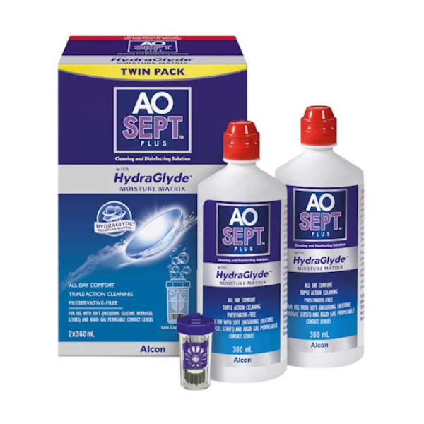 AoSept Plus with HydraGlyde Twin Pack 2 x 360ml