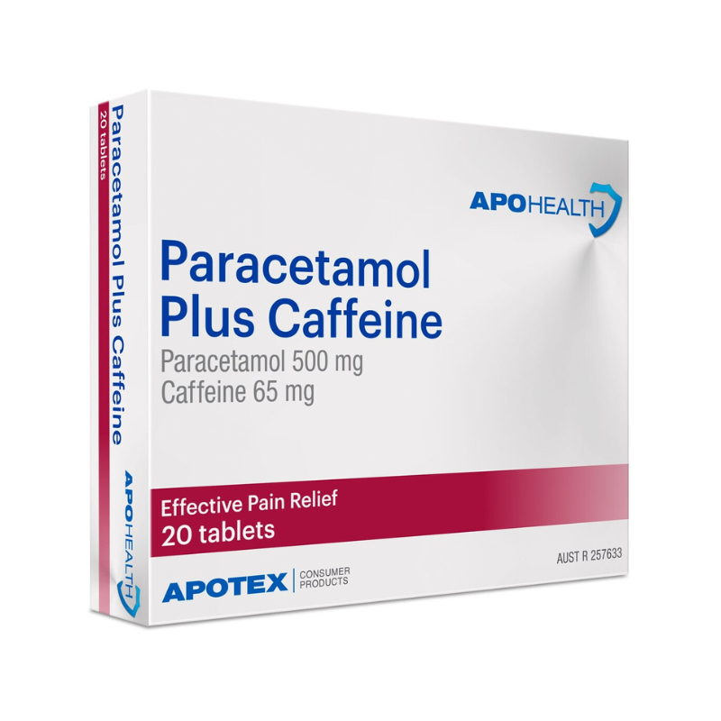 APOHealth Paracetamol Plus Caffeine 20 Tablets (EXP: 30/06/2025)