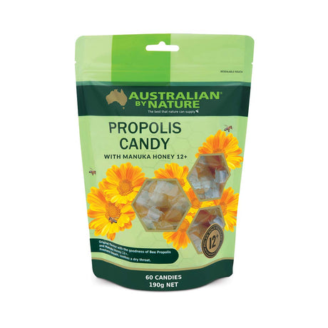 Australian By Nature Propolis Candy With Manuka Honey 12+ 60 Candies 190g - RPP ONLINE