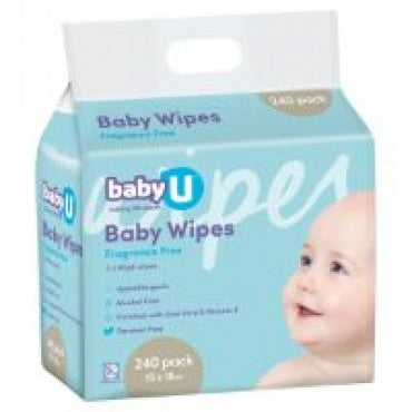 Baby u baby wipes 240 แพ็ค