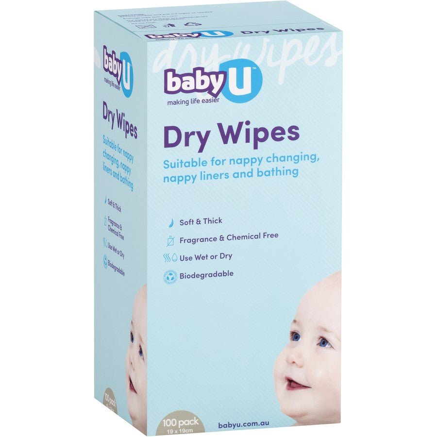 Baby U Dry Wipes 100 Pack - RPP ONLINE