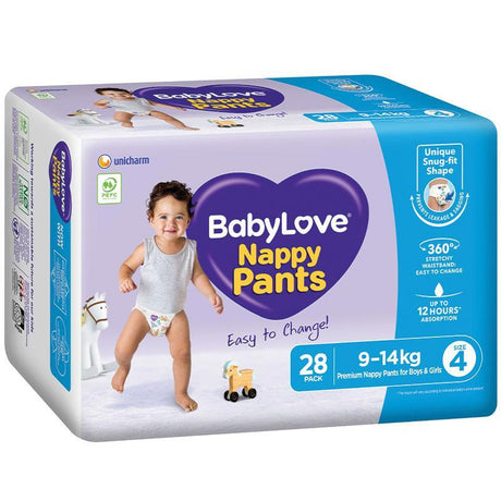 BabyLove Nappy Pants Toddler Size 4, 9 - 14kg 28 Pack - RPP ONLINE