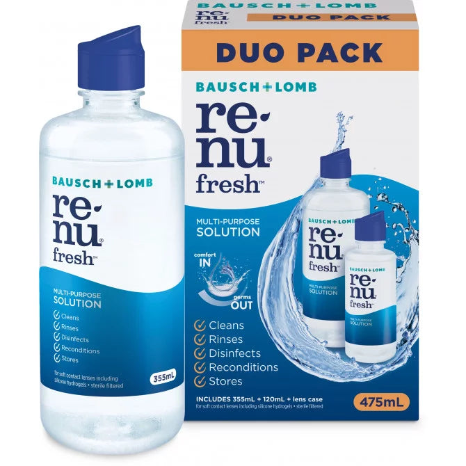 Bausch & Lomb Renu Fresh Multi-Purpose Solution Duo Pack 475mL