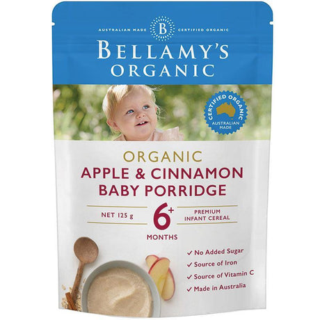 Bellamy's Organic Apple & Cinnamon Baby Porridge 125g - RPP ONLINE