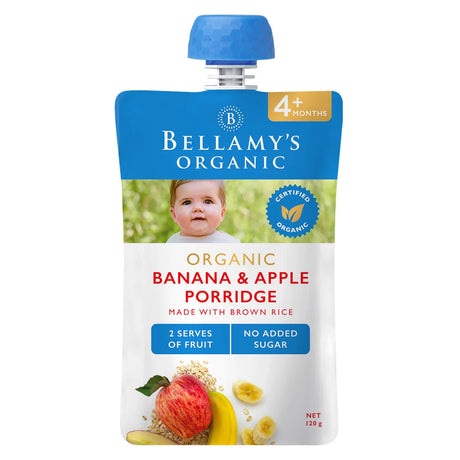 Bellamy's Organic Banana & Apple Porridge Tube 120g - RPP ONLINE