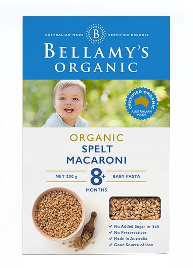 Bellamy's Organic Spelt Macaroni 8+ Months 200g - RPP ONLINE