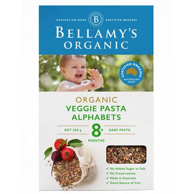 Bellamy's Organic Veggie Pasta Alphabets 8+ Months 200g - RPP ONLINE