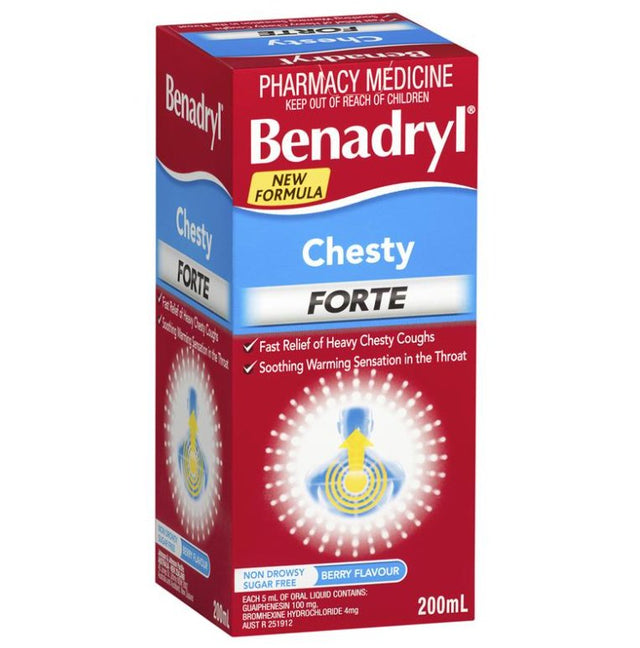 Benadryl Chesty Forte Berry Flavour 200ml - RPP ONLINE