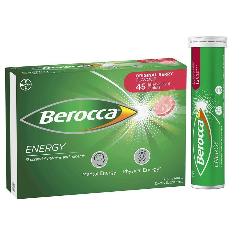 Berocca Energy維生素原始漿果風味45泡騰片