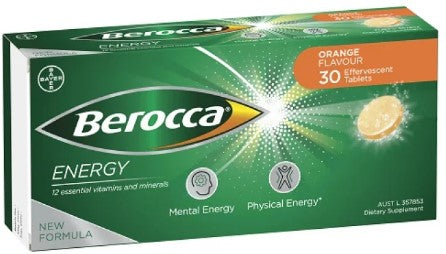 Berocca Energy Orange Flavour Tablets 30 แพ็ค