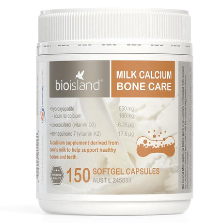 Bio Island Milk Calcium Bone Care 150 Softgel Capsules - RPP ONLINE