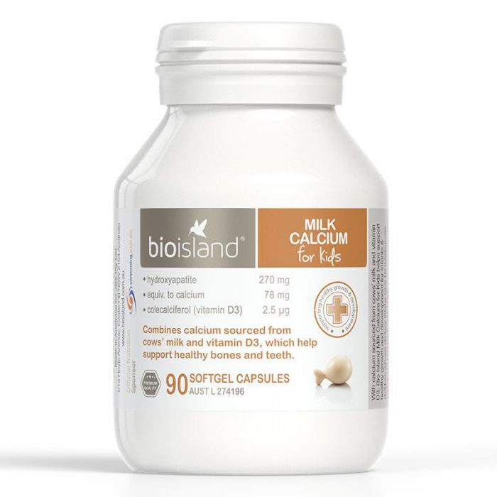 Bio Island Milk Calcium for Kids 90 Capsules - RPP ONLINE