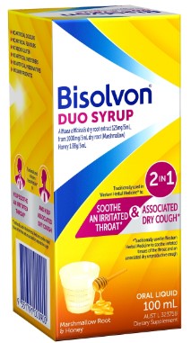 Bisolvon Duo Syrup Marshmallow Root & Honey 100ml