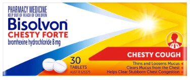 Bisolvon Chesty Forte 8mg 30 Tablets