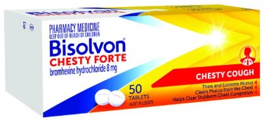 bisolvon chesty forete 8 มก. 50 เม็ด