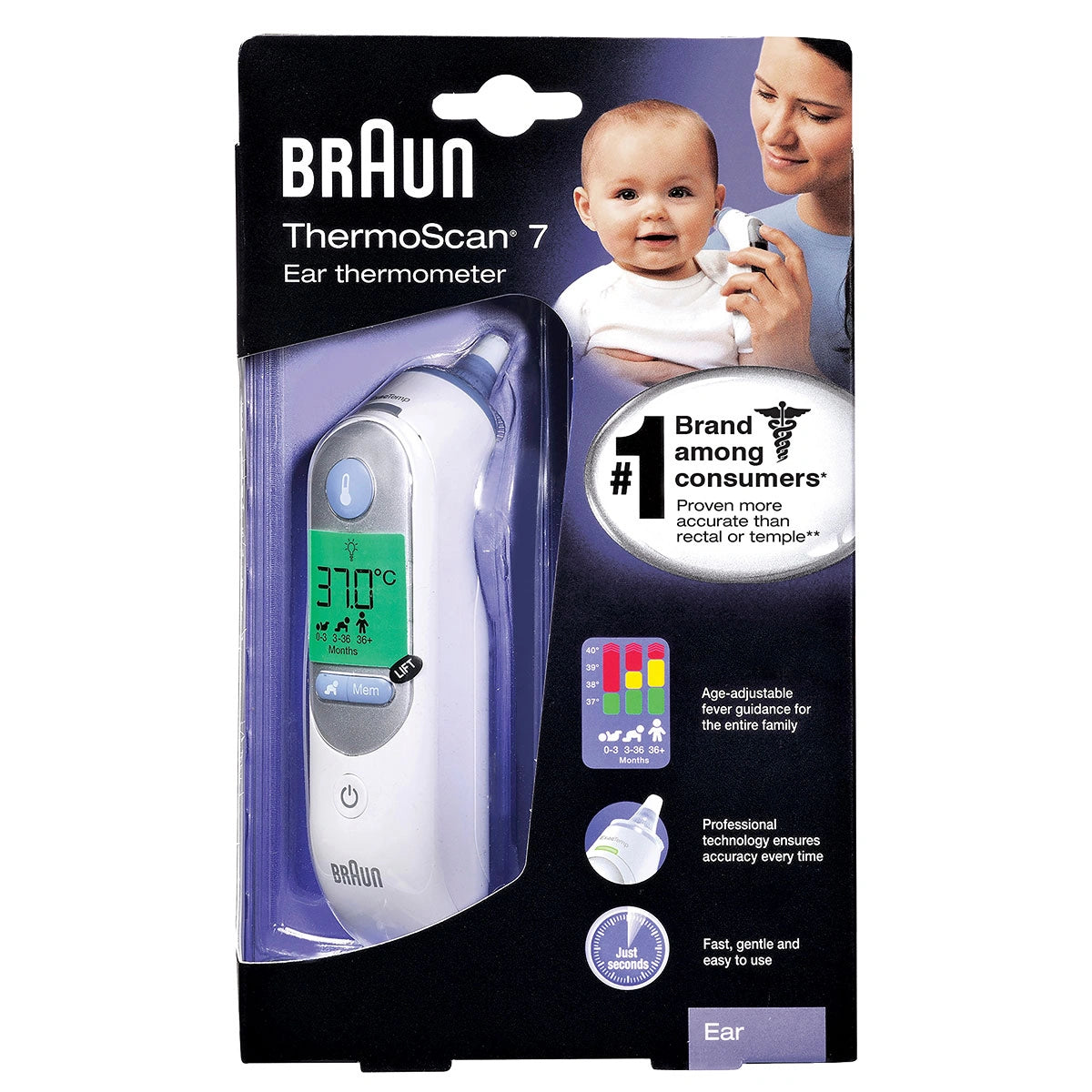 Braun ThermoScan 7 IRT6520 Digital LCD Ear Thermometer