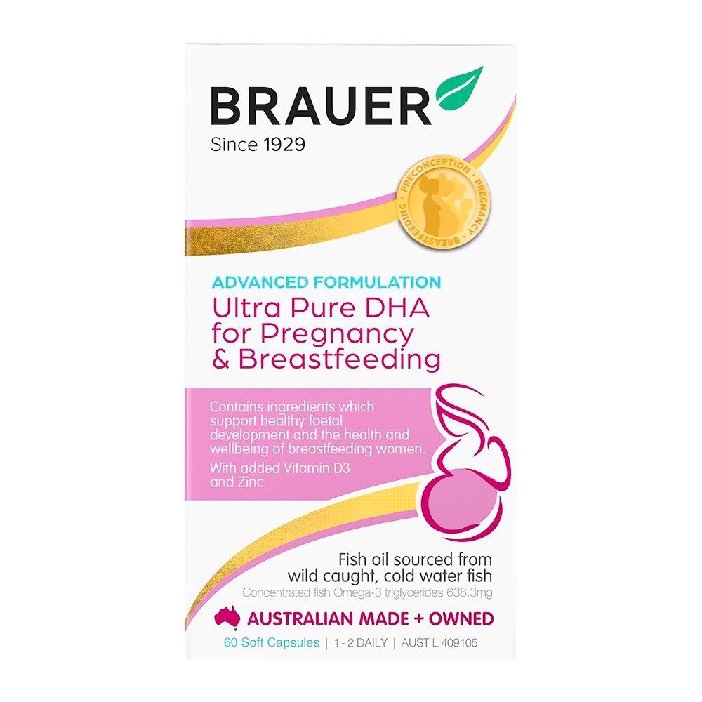 Brauer Ultra Pure DHA for Pregnancy & Breastfeeding 60 Capsules