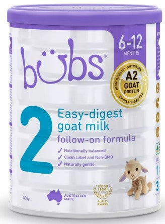 Bubs Advance Plus+ Goat Follow-On Formula Stage 2 800g