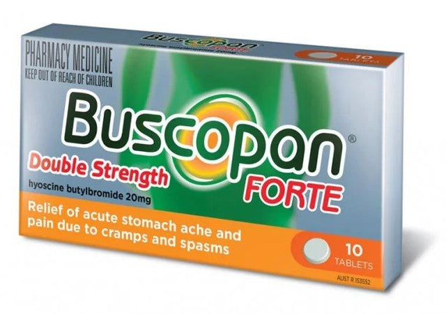 Buscopan Forte Double Strength 20mg 10 Tablets - RPP ONLINE