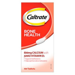 Caltrate Bone Health 600mg Calcium With 500IU Vitamin D 100 Tablets - RPP ONLINE