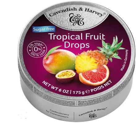 Cavendish & Harvey Sugar Free Tropical Fruit Drops 175g