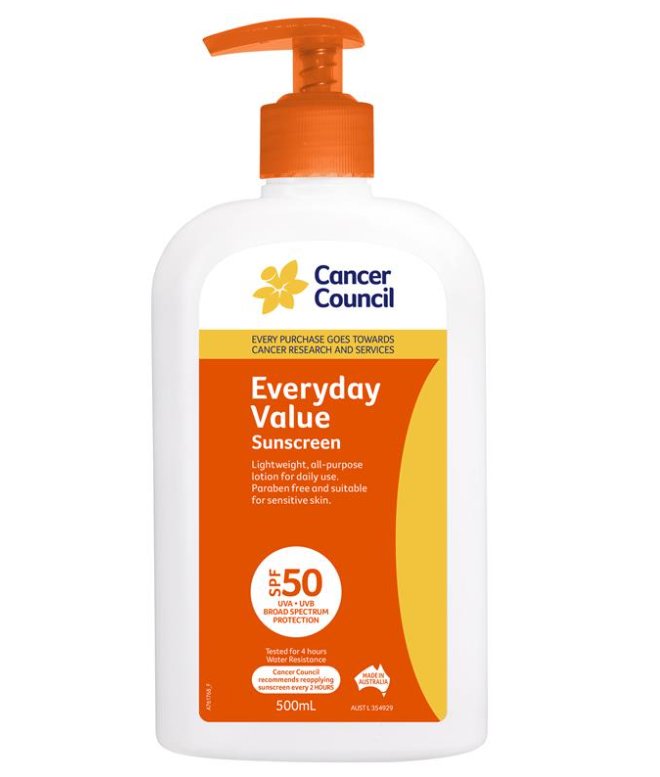 Cancer Council Every Day Value Sunscreen SPF 50 500ml - RPP ONLINE