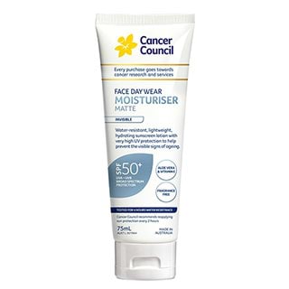 Cancer Council Face Day Wear Moisturiser Matte Invisible SPF50+ 75ml - RPP ONLINE