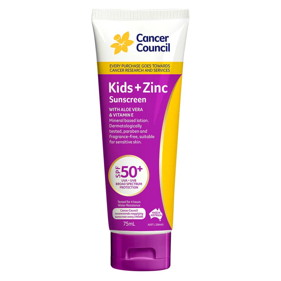 Cancer Council Kids + Zinc Sunscreen SPF50+ 75ml - RPP ONLINE