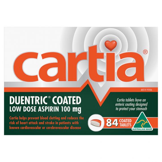 Cartia Low Dose Aspirin 100mg 84 Tablets - RPP ONLINE