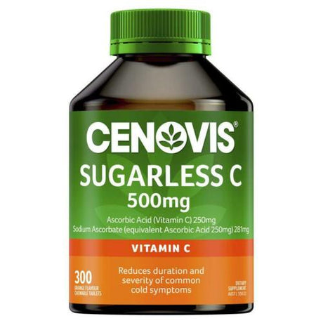 Cenovis Sugarless C 500mg Orange Flavour 300 Chewable Tablets - RPP ONLINE