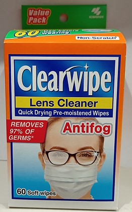 Clearwipe Lens Cleaner 60 Soft Wipes