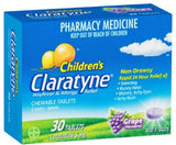 Claratyne儿童过敏和Hayfever浮雕葡萄味30片