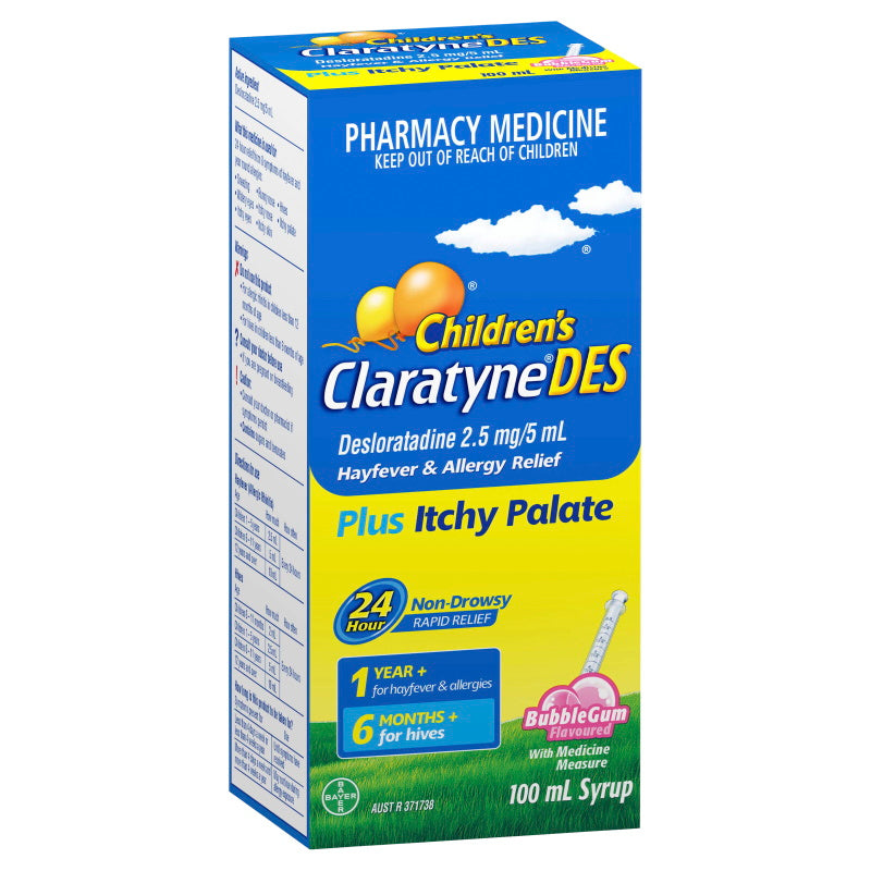 Claratynedes เด็ก ๆ Hayfever & Allergy Relief Bubblegum น้ำเชื่อมสำหรับเด็ก 100 มล.