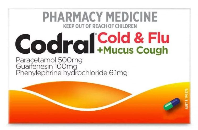 Codral PE Cold & Flu + Mucus Cough 48 Capsules