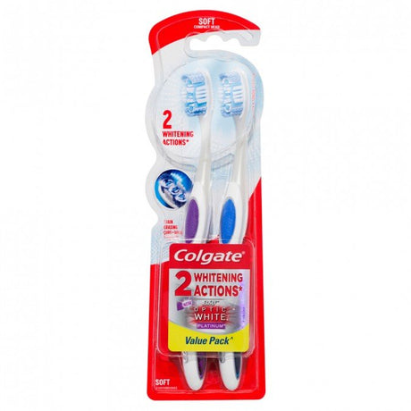 Colgate 360° Optic White Toothbrush Soft 2 Pack - RPP ONLINE