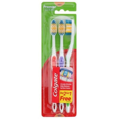 Colgate Premier Clean Toothbrush Soft (3pcs/pack) - RPP ONLINE