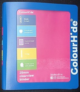 ColourHide A4 25mm Ring Binder Blue 12 Pieces - RPP ONLINE