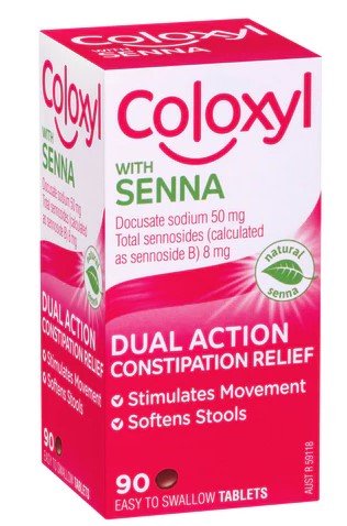 Coloxyl with Senna softener + laxative 90 Tablets - RPP ONLINE