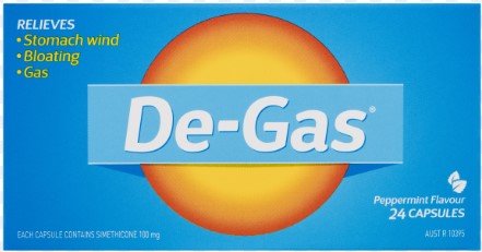 De - Gas Simethicone 100mg 24 Capsules - RPP ONLINE