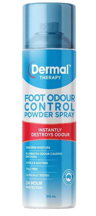 Dermal Therapy Foot Odour Control Powder Spray 210ml