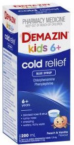 Demazin Kids 6+冷浮雕藍色糖漿200ml（EXP：30/06/2025）