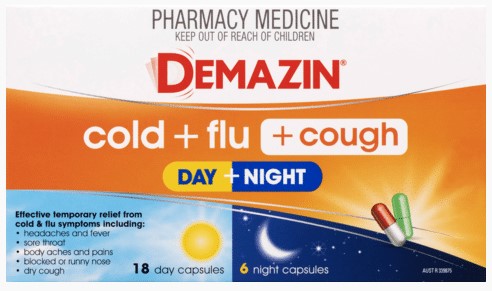 Demazin Cold + Flu + Cough Day & Night 24 Capsules