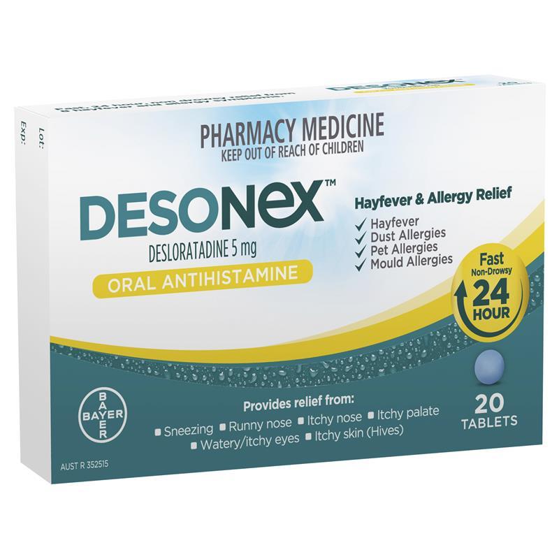 Desonex Hayfever和Allergy Relief 20片