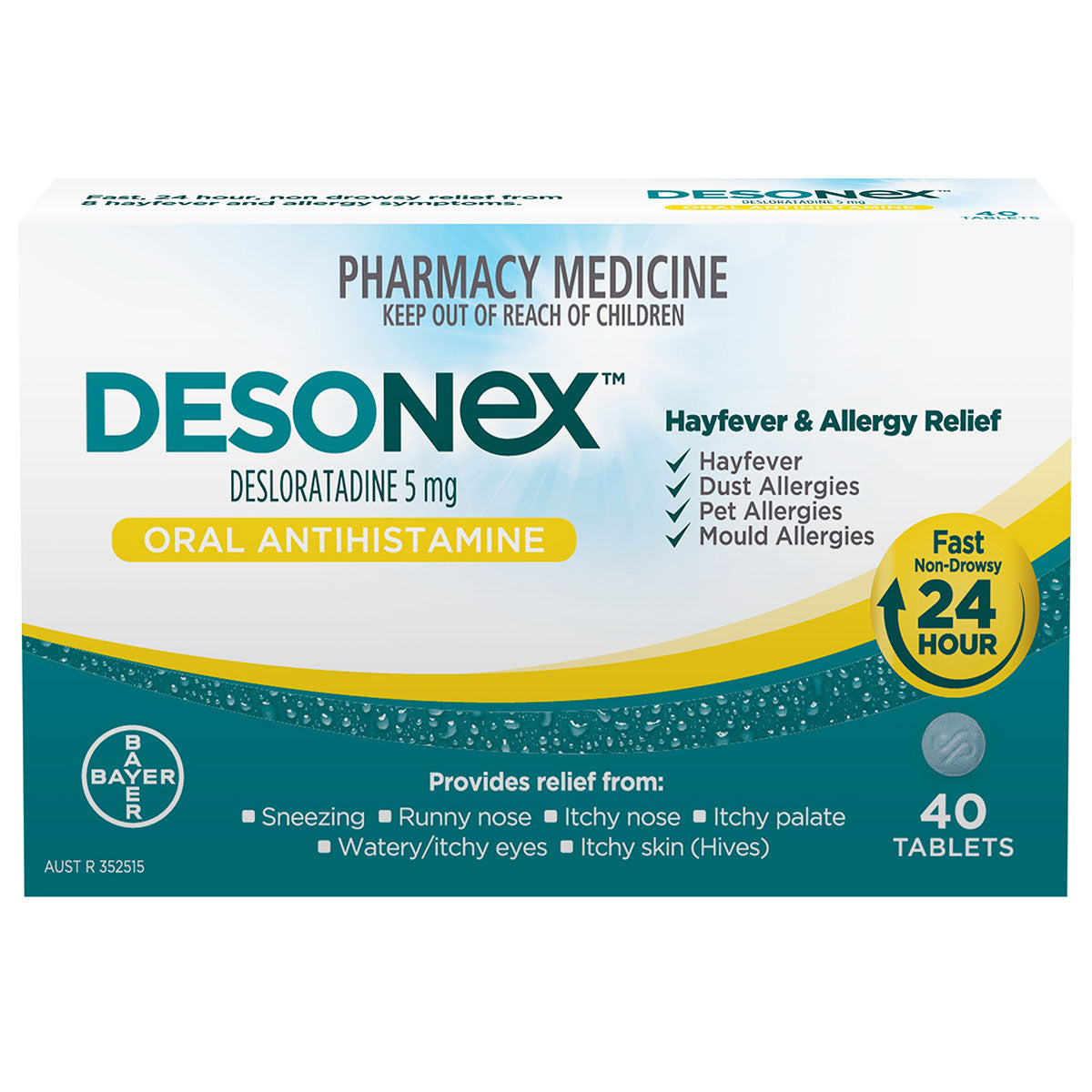 Desonex Hayfever和Allergy Relief 40片