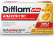 Difflam Plus Sore Throat Lozenges + Anaesthetic Honey & Lemon 16 Lozenges - RPP ONLINE